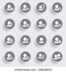 Education icons with white buttons on gray background.