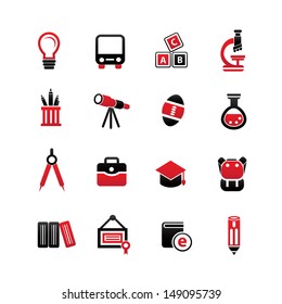 Education icons,on white background,vector