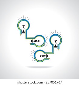 education idea bulb created by pencil vector 