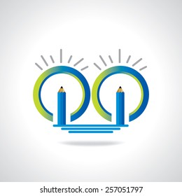 education idea bulb created by pencil vector 