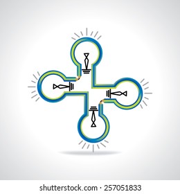 education idea bulb created by pencil vector 