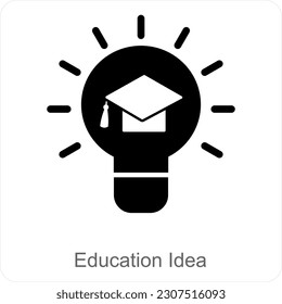 Education Idea and idea icon concept