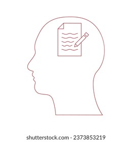 Education and Idea learnings mind icon line. 