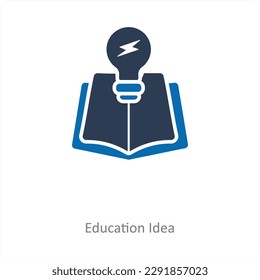 Education Idea and start up icon concept