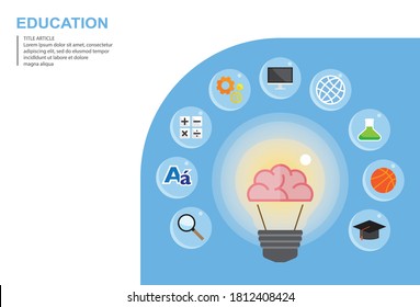 Education and ideas vector illustration design, Vector illustration in flat style