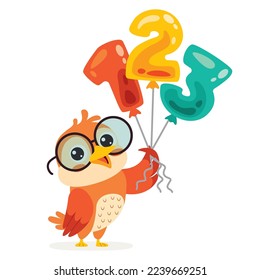 Education Illustration With Cartoon Bird