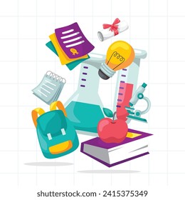 Diseño de ilustraciones educativas. Diseño de vectores