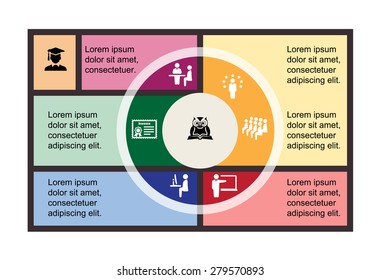Education - illustration style infographics.