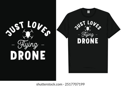 Education is important but flying drone is importanter typography graphics tshirt design