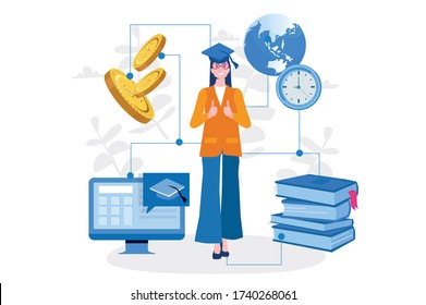 Education important, Vector illustration for web banner, infographics, mobile. 