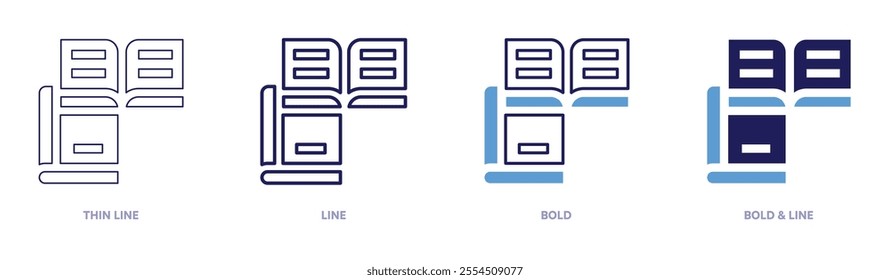 Education inclusion icon in 4 different styles. Thin Line, Line, Bold, and Bold Line. Duotone style. Editable stroke.