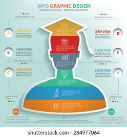 Education Info Graphic Design, Business Concept Design. Clean Vector.