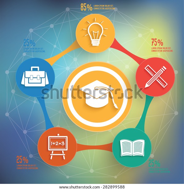Education info graphic design, Business concept\
design. Clean\
vector.