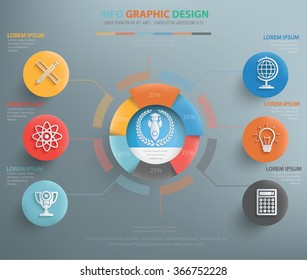 
Education info graphic design, clean vector