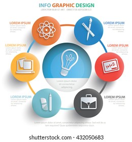 Education info graphic design on clean background,vector
