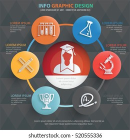 
Education info graphic design on clean background,vector