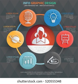 
Education info graphic design on clean background,vector