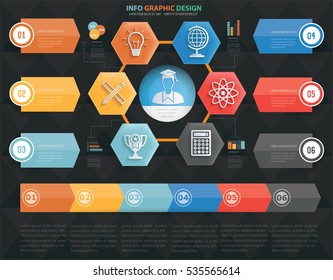 
Education info graphic design on clean background,vector