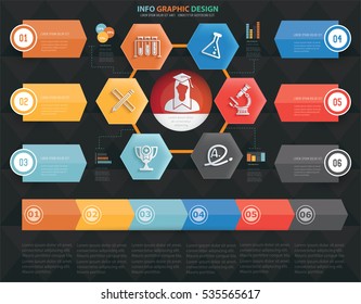 
Education info graphic design on clean background,vector