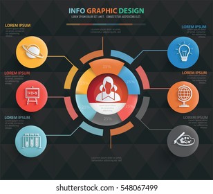 
Education info graphic design on clean background,vector