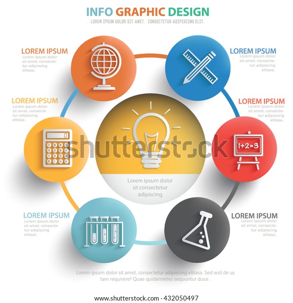 Education\
info graphic design on clean\
background,vector