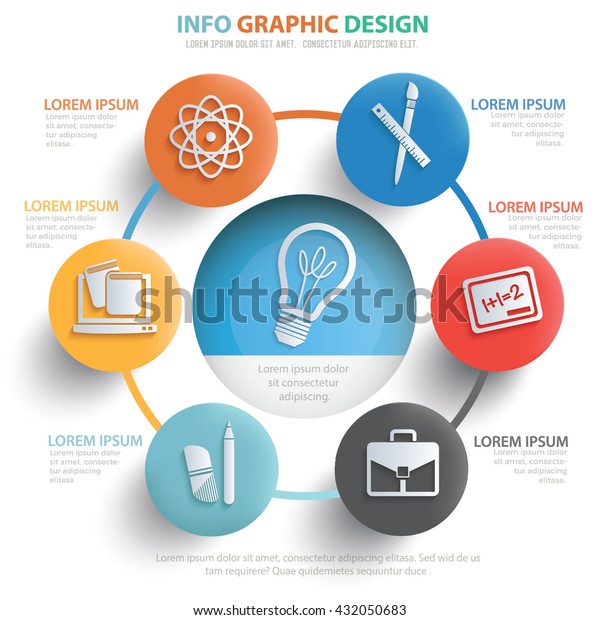 Education\
info graphic design on clean\
background,vector