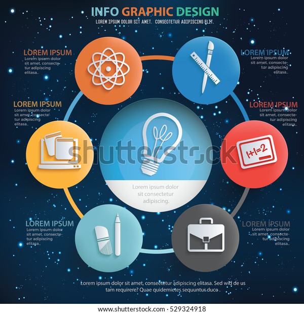 \
Education\
info graphic design on sky\
background,vector