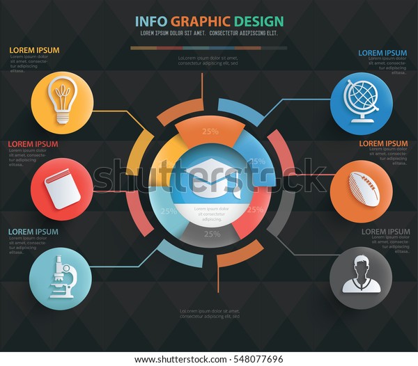 
Education info graphic design on
clean
background,vector