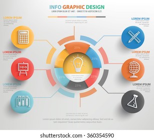 
Education info graphic design, vector