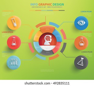
Education info graphic design, vector