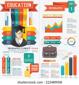Education info graphic design,clean vector