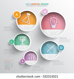 Education info graphic design.clean vector
