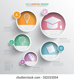 Education info graphic design.clean vector
