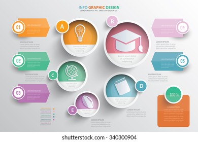 
Education info graphic design.clean vector