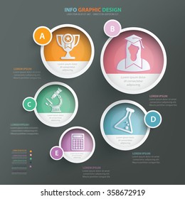 Education info graphic design.clean vector