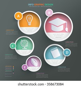 
Education info graphic design.clean vector