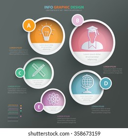 Education info graphic design.clean vector