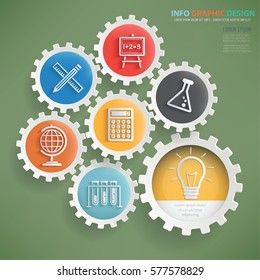 Education info graphic design,clean vector