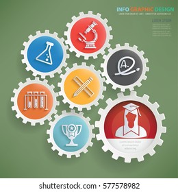 Education info graphic design,clean vector