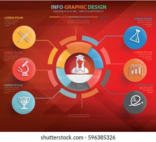 Education info graphic design,clean vector