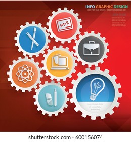 Education info graphic design,clean vector