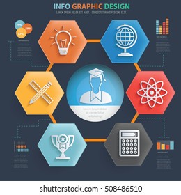 
Education info graphic design,vector