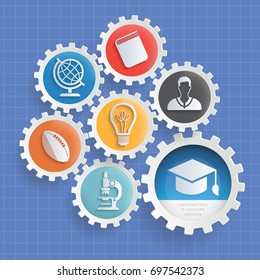 Education info graphic design,vector