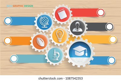 Education info graphic vector design
