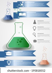 Education info graphic vintage design,A set of school and education icons.