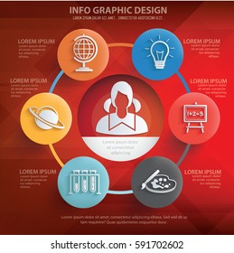 Education info graphics design,clean vector