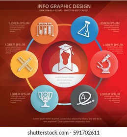 Education info graphics design,clean vector