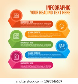 Education Infographic In Colorful Horizontal Bars