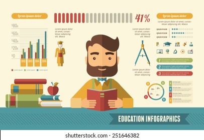 Education Infographic Elements.