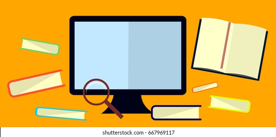 Education infographic. Flat vector illustration for e-learning and online education. Vector Illustration